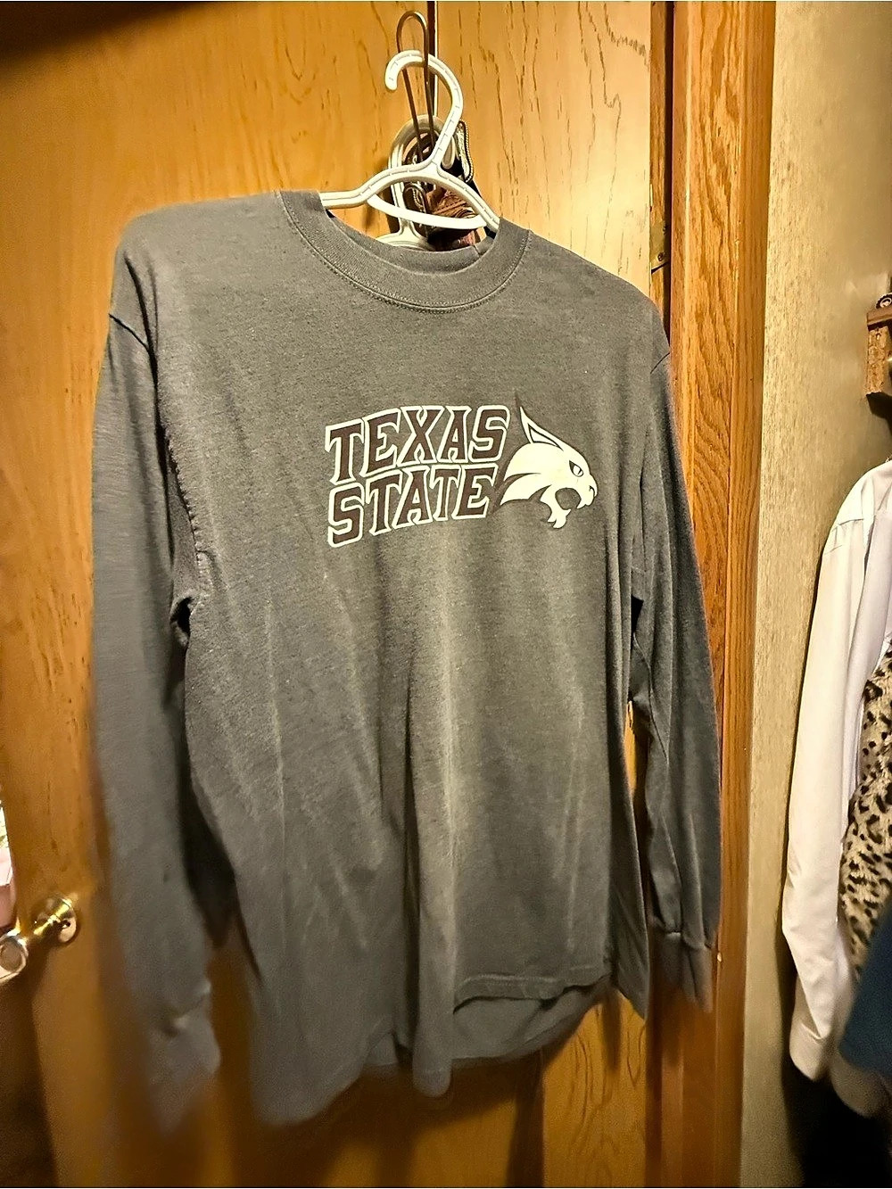 Texas State University Texas State Long Sleeve Tee in Gray